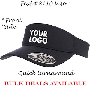 Custom Flexfit Visor – Personalized Embroidered Logo or Text Golf & Sports Cap