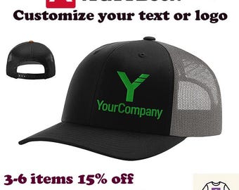 Custom Embroidered Richardson 115 hat: Personalized Baseball hat with Logo or Text, Snapback