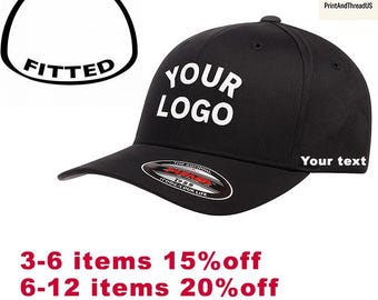Flexfit Embroidered Baseball Cap: Custom Logo Fitted Hat | Personalized hat