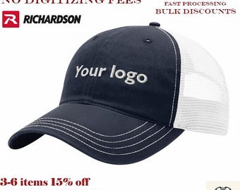 Richardson 111 Trucker Cap: Custom logo snapback