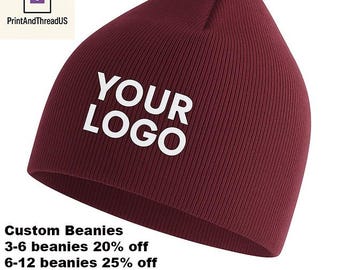 Custom Embroidered Beanie - MOOVER – Atlantis Headwear – Sustainable 8″ Beanie