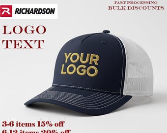 Richardson 112 FP Custom embroidery hat | Your text or logo embroidery