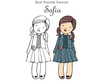 Printable colouring page Sofia doll