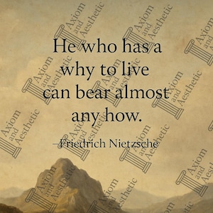 Any How – Nietzsche Quote Wall Art & Phone Wallpaper – Motivational Digital Print for Office, Study, or Lock Screen