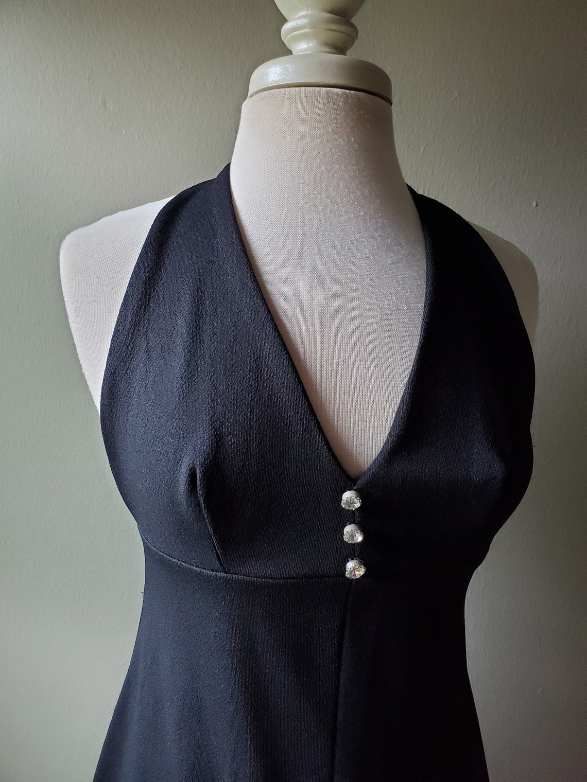 vintage black halter dress
