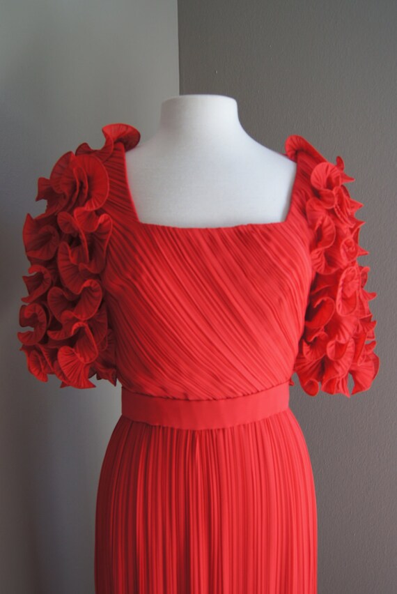 vintage red gown