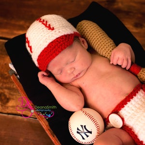 Baseball Hat and Diaper Cover, Newborn Photo Prop, Sports Set, Halloween Costume, Athletic Sets for Baby, Diaper Cover image 2