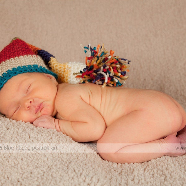 Tassel Hat with Buttons, Fall Colors, Autumn, Thanksgiving Hat, Newborn Photo Prop, Baby Boy, Button Hat, Halloween Costume for Baby