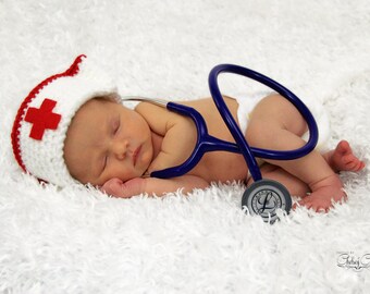 Nurses Hat and Diaper Cover