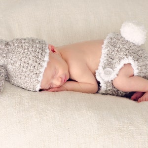 Gray Easter Bunny Set