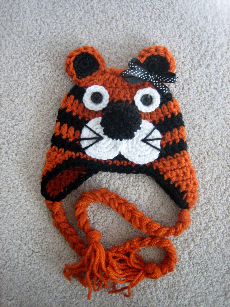 Tiger Hat and Flapper for Newborn, Newborn Photo Prop image 2