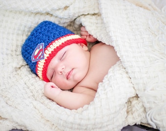 Super Hero Hat, Super Hero, Newborn Photo Prop, Baby Boy Hats