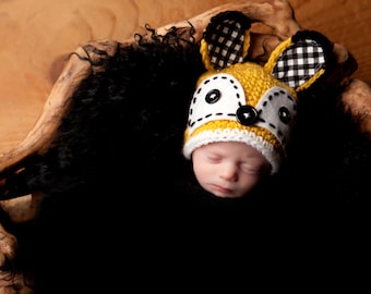 Happy Fox Hat for Newborns