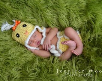 Baby Easter Chick Hat and Diaper Cover