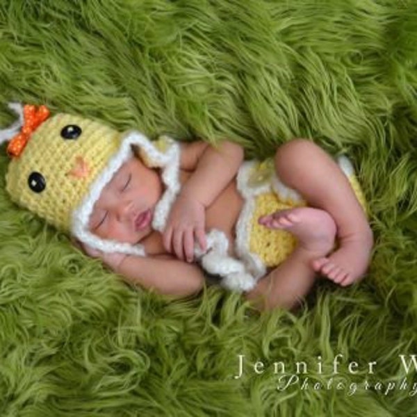 Baby Easter Chick Hat and Diaper Cover