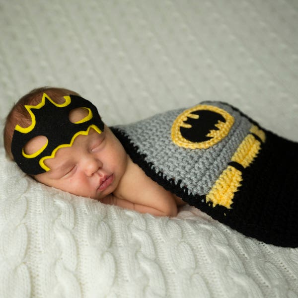 Super Hero Cape and Mask, Halloween, Newborn Photo Prop,