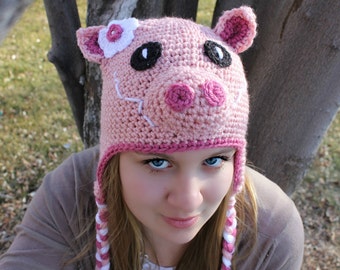 Pink Pig Hat For Toddlers to Adults