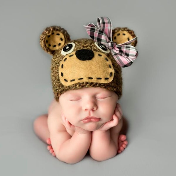 Brown Bear Hat, Halloween Costume, Newborn Photo Prop, Baby Boy, Crochet Bear, Koala, Animal Hat, Baby Accessory, Bears