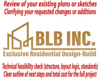 Consulenza architettonica – Revisione di piani personalizzati e preparazione del progetto