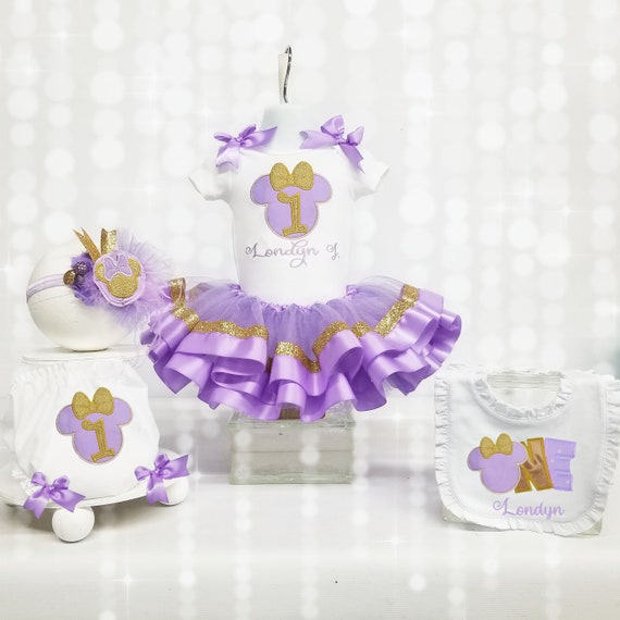 Minnie Mouse Fancy Purple And Gold Birthday Boutique Tutu Etsy