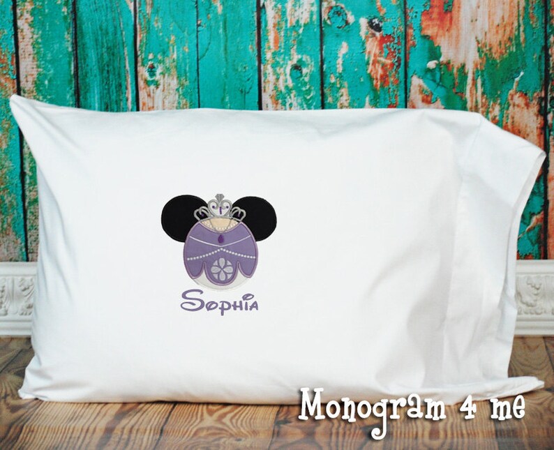 Mouse Autograph Pillow Sofia the Princess Inspired autograph Pillowcase Princess Character Pillow