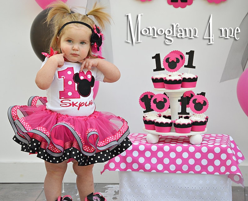 Minnie Mouse Birthday Tutu outfit Hot pink 1st Birthday Etsy