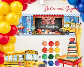 Back to School Banner Editable | School Welcome Sign | Classroom Decor | Teacher Appreciation Banner | Printable School Decoration