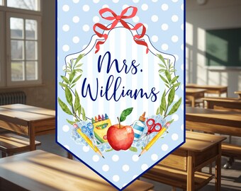 Personalized Teacher Door Hanger | Editable Classroom Sign (Digital Download)
