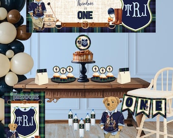 Polo Bear Birthday Party Printables | Teddy Bear 1st or 2nd Birthday Decorations | First Birthday Instant Digital Download