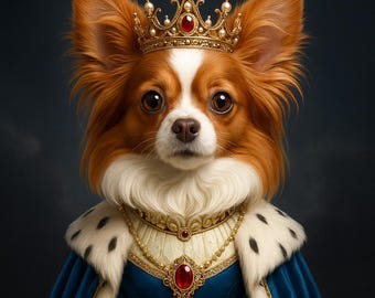 Royal Pet Portrait Custom Renaissance Dog Painting Funny Canvas Royal Cat Painting Pet Memorial Gift For Dog Lover Pet Art Christmas Gift