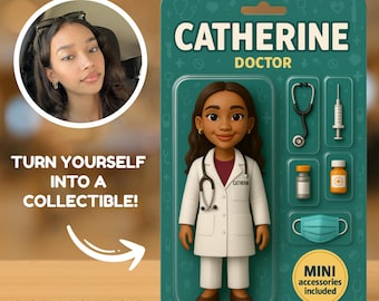 Action figure personalizzata, scatola per giocattoli personalizzata, scatola per action figure, action figure dalla tua foto, arte digitale personalizzata
