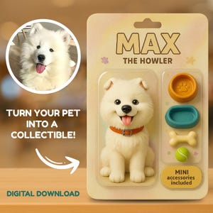 Custom Pet Action Figure, Personalized Dog Figurine, Custom Toy Figure, Pet Toy Box, Personalized Dog Toy, Digital Pet Portrait