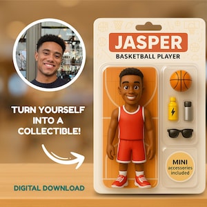 Custom Action Figure Portrait, Personalized Starter Pack Blister Box, Custom Toy Figure Art, Gift For Teacher, Nurse, Digital Download