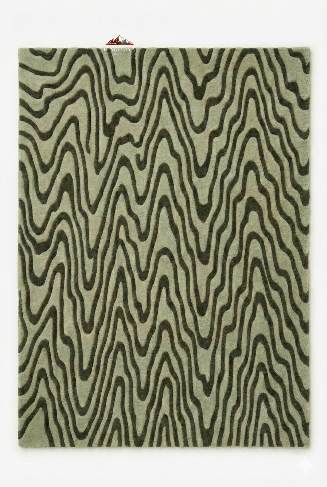 Hand Tufted Wool Rug, Modern Abstract Area Rug, Handmade Geometric ...