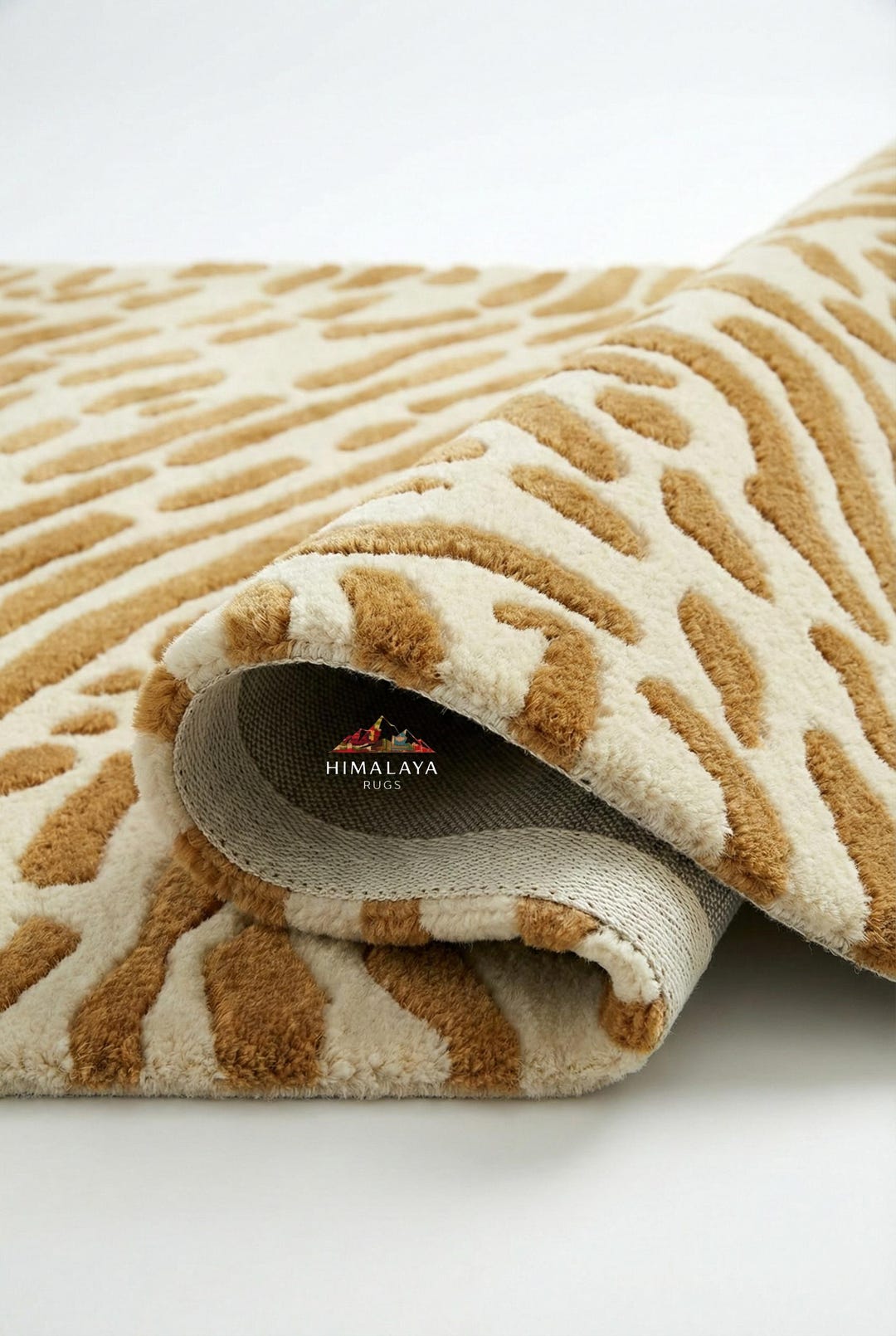 Hand Tufted Wool Rug, Neutral Antelope Print, Modern Safari Style - Etsy