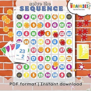 Number sequence |Math Sequence Game|Sequence board game |Addition & Subtraction Practice | Mental Math Game|Sequence|board game for kids