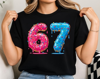 67 Drip Ice Cream PNG, 67 Birthday Png, Funny Meme Graphic Tee, Ice Cream Drip 6 7 PNG, Gen Alpha Sayings Png