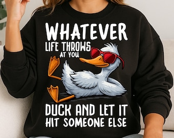 Funny Duck Sarcastic Quote PNG: Adult Humor Design (Digital Download