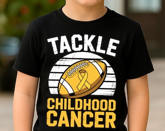 Childhood Cancer Awareness PNG: Yellow Ribbon Football Design (Digital Download)