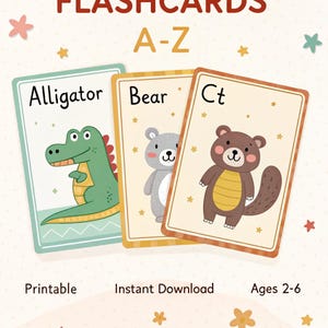 Alphabet Animal Flashcards A–Z