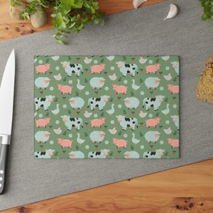 Bauernhof Tiere Schneidebrett | Küche Dekoration, Geschenk für Koch, Bauernhaus Stil, Koch Geschenk, Hühner Design