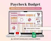 Budget Paycheck Planner, Biweekly Budget Spreadsheet Tracker, Google Sheets Budget Template, Expense Tracker, Digital Financial Tracker