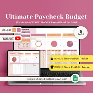 Paycheck Budget Spreadsheet, Biweekly Budget Spreadsheet, Expense Tracker, Biweekly Budget, Weekly Planner, Budget Spreadsheet Template