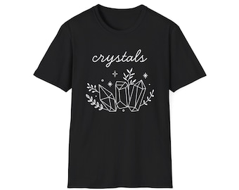 crystal shirt crystal lover t shirt spiritual aesthetic tee witchy graphic shirt boho crystal tee crystal healing gift