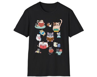 reading shirt cats reading t shirt cute bookish tee cat lover shirt funny book t shirt funny cat tee cozy reading shirt bookworm gift cat