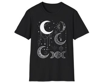 moon phase shirt celestial t shirt astrology moon graphic tee spiritual moon lover gift lunar cycle shirt star shirt boho moon tee