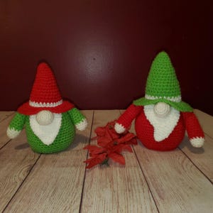 Crochet gnome, toy, stuffed gnome, christmas, set of 2