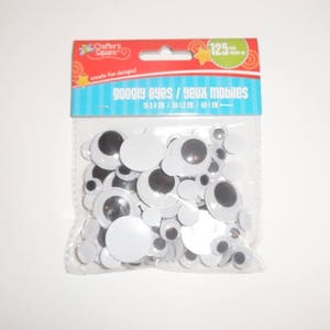 googly eyes, craft supplies, craft eyes, diy crafts, kids crafts, 125 assorted eyes