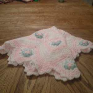 Crochet baby blanket, handmade, baby afghan, newborn, baby girl image 3