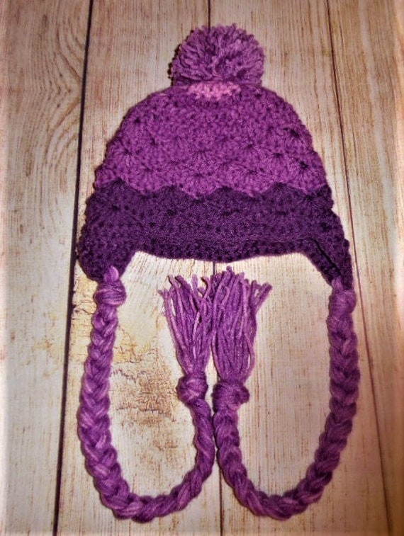 purple toddler hat